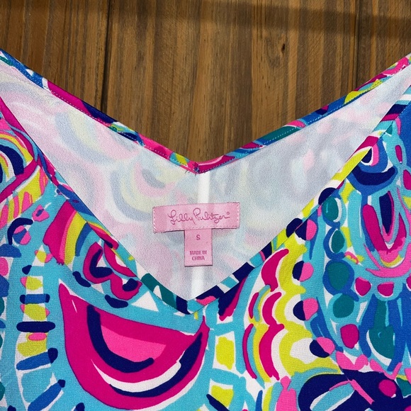 NWOT Lilly Pulitzer Psychedelic Sunshine Dusk Lela Silk Dress Small 100% Silk - Picture 4 of 8